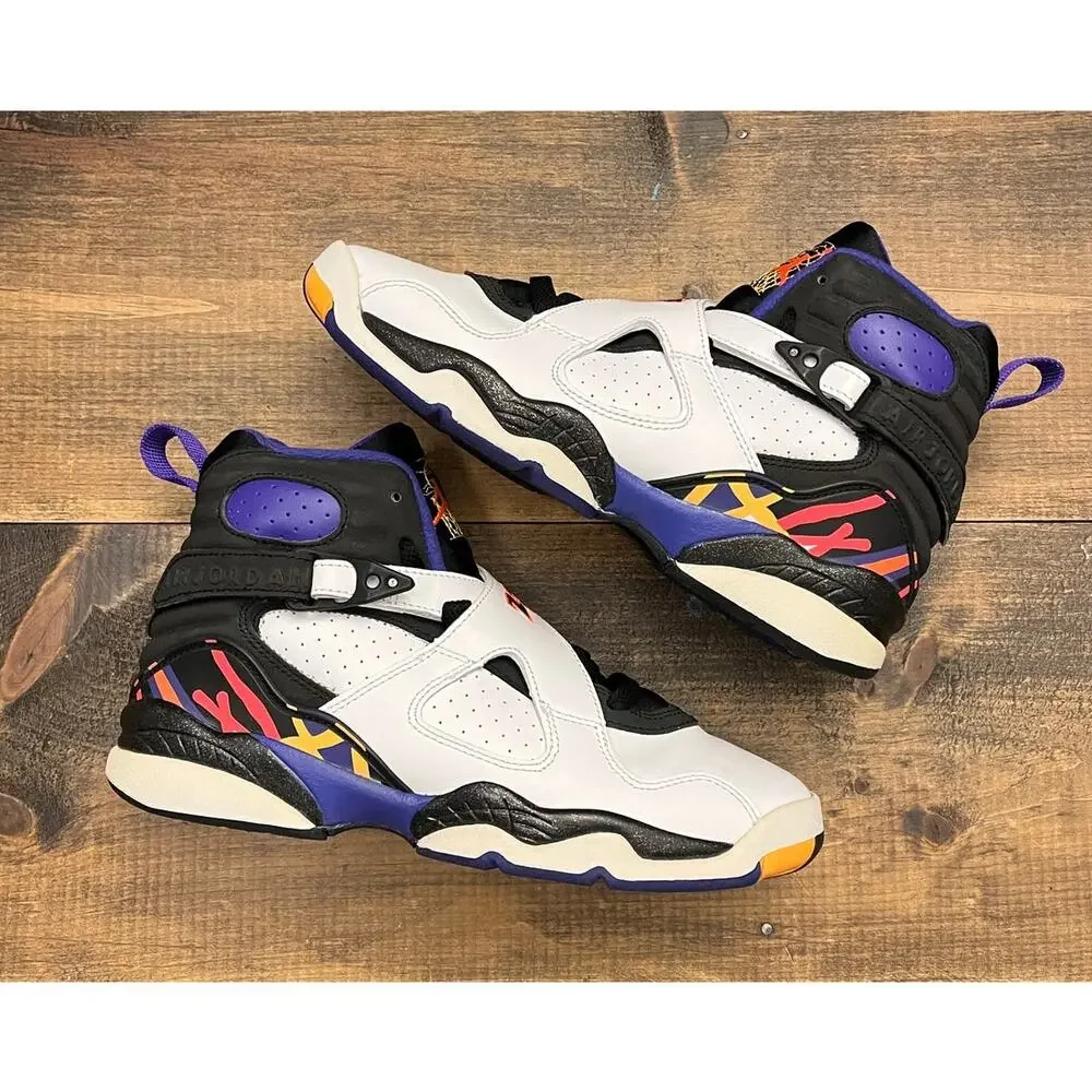 Nike Air Jordan 8 Retro GS 'Three-Peat' Basketball Sneakers Size 4.5Y